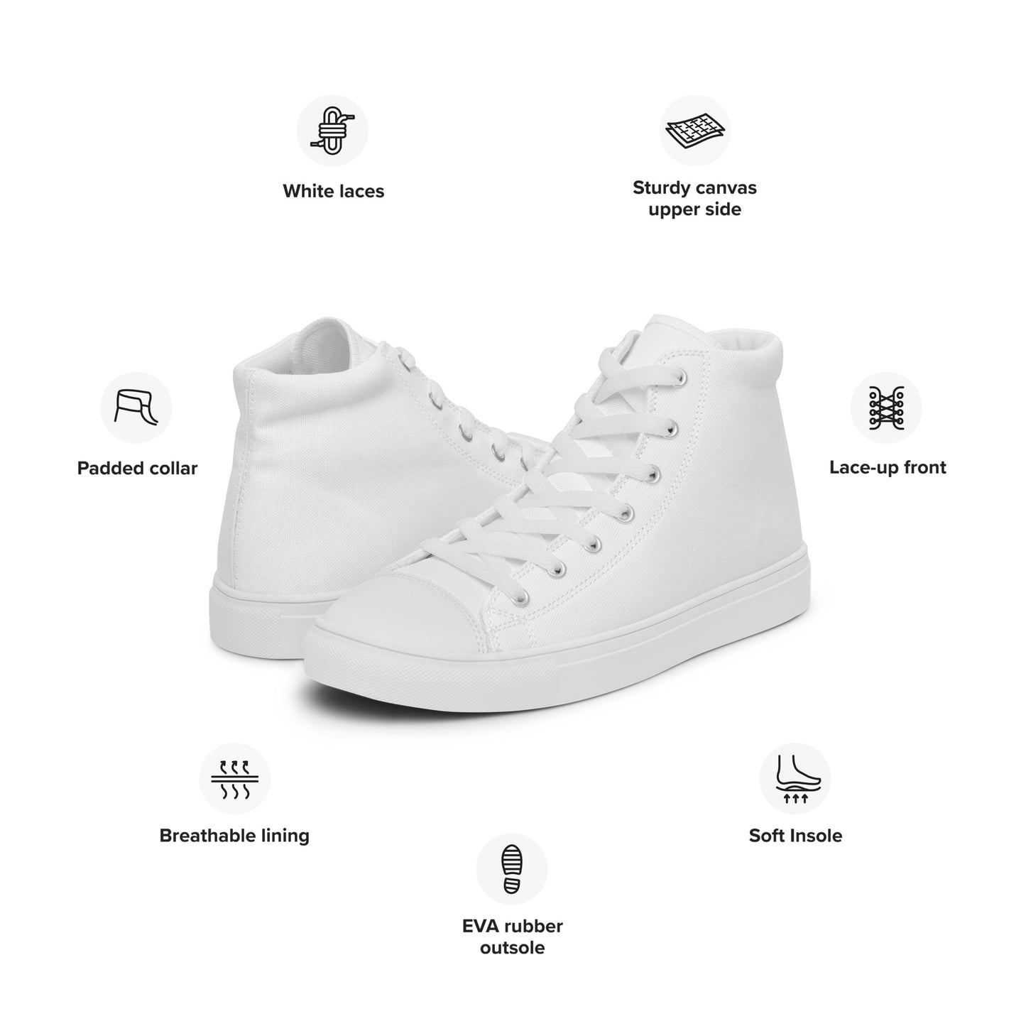 "TANJUN" Women’s High Top canvas shoes